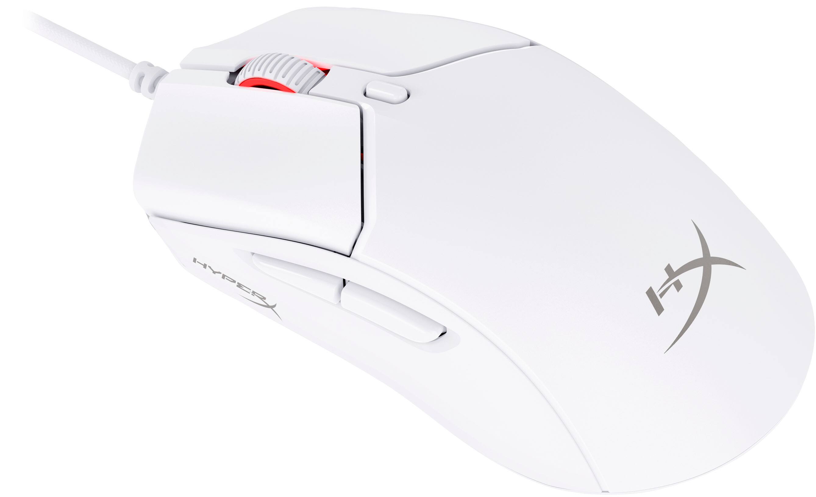 Angle. HyperX - Pulsefire Haste 2 Lightweight Wired Optical Gaming Mouse with RGB Lighting - White.