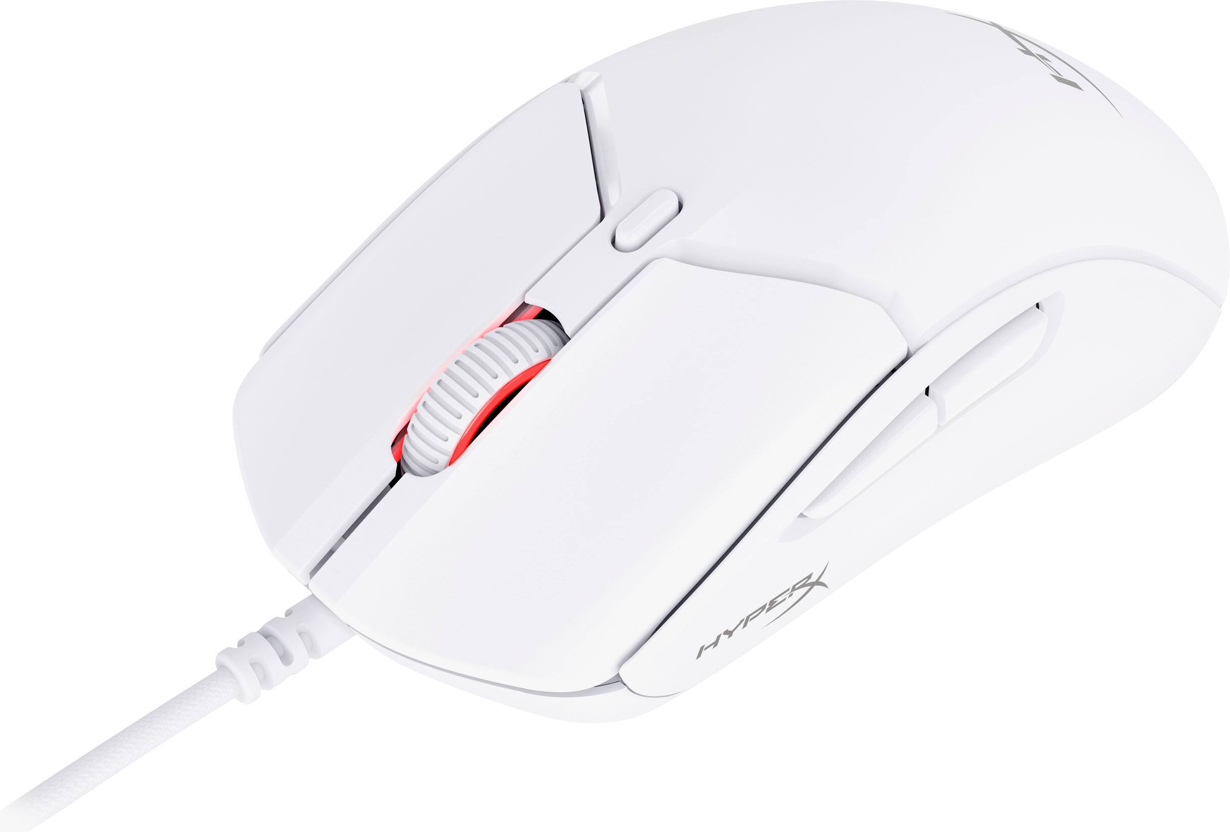 Left. HyperX - Pulsefire Haste 2 Lightweight Wired Optical Gaming Mouse with RGB Lighting - White.
