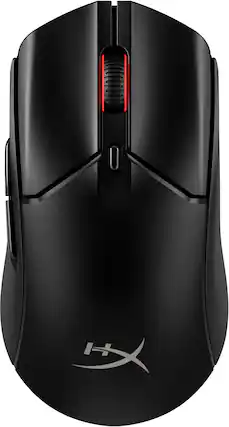 Front. HyperX - Pulsefire Haste 2 Lightweight Wireless Optical Gaming Mouse with RGB Lighting - Black.