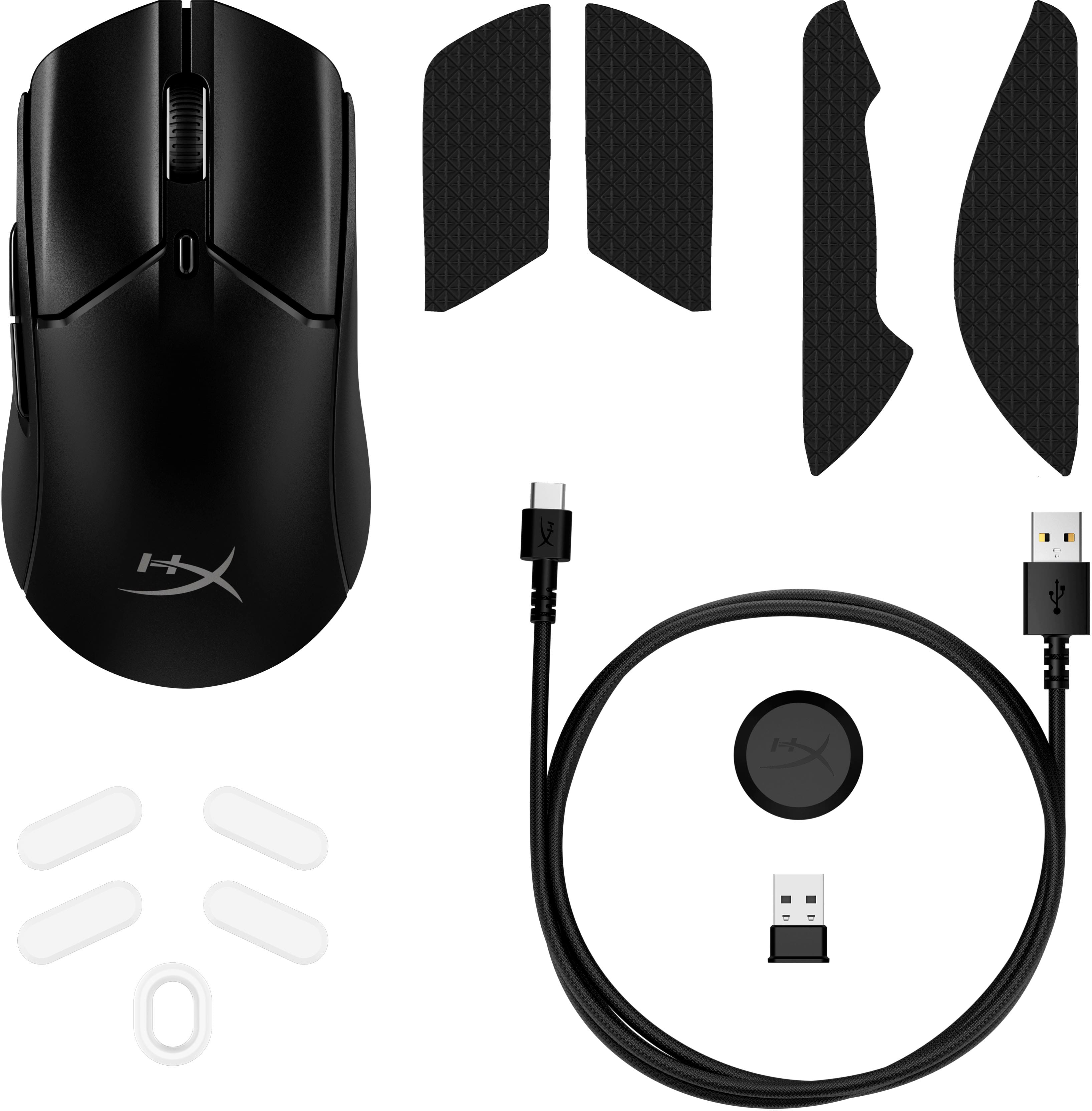 Alt View 15. HyperX - Pulsefire Haste 2 Lightweight Wireless Optical Gaming Mouse with RGB Lighting - Black.