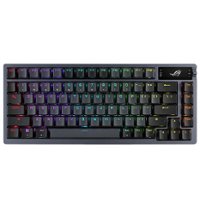 ASUS - ROG M71 Azoth 75% TKL Bluetooth and RF Wireless Brown Switch Mechanical Gaming Keyboard - Gunmetal - Front_Zoom