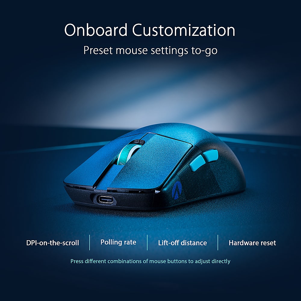 Alt View 15. ASUS - ROG Harpe Ace Aim Lab Edition Ultralight Wireless Optical Gaming Mouse with ROG SpeedNova Wireless Technology - Black.