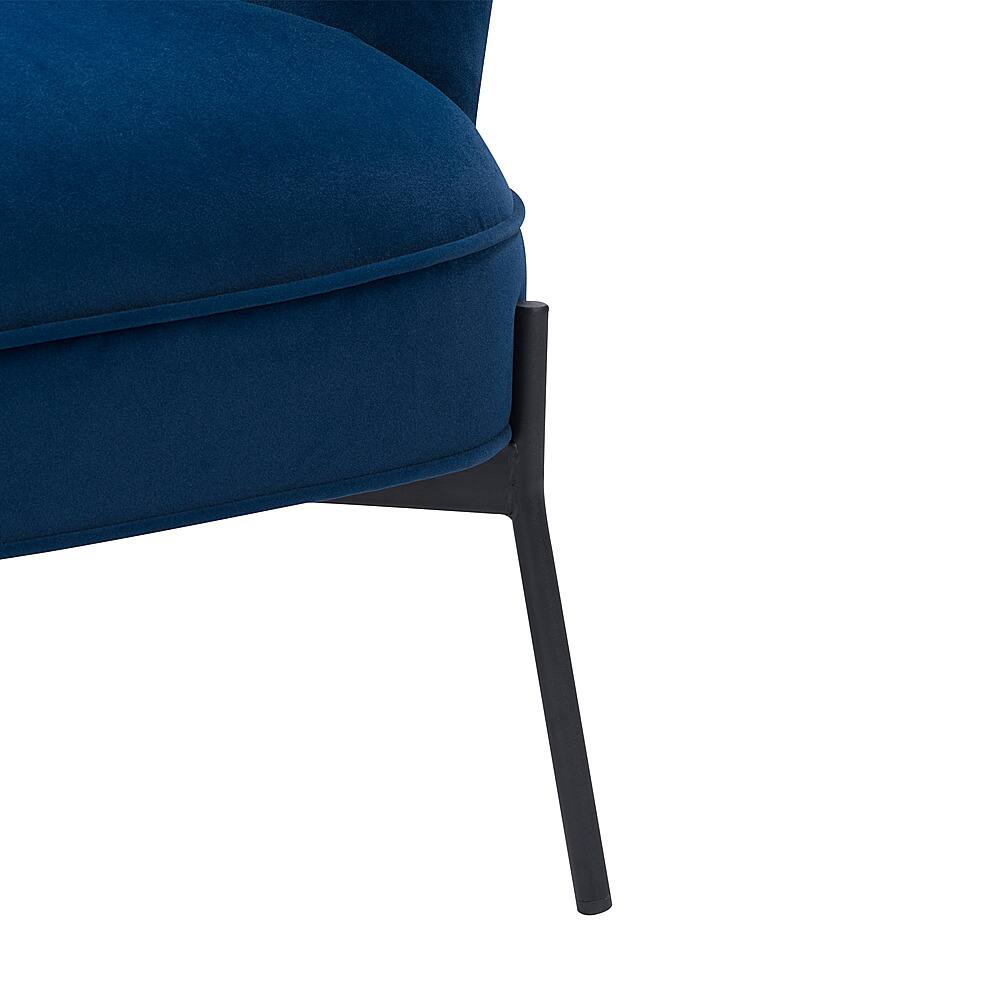 Best Buy CorLiving Elwood Wingback Accent Chair Blue LSS201C