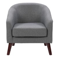 CorLiving - Elwood Modern Tub Chair - Grey - Front_Zoom
