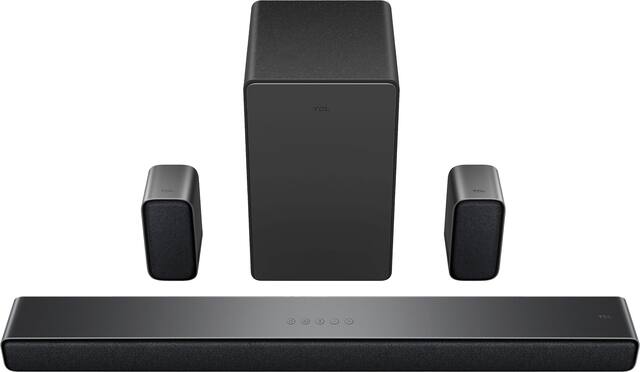 Front. TCL - Q Class Premium 5.1 Channel Sound Bar - Black.