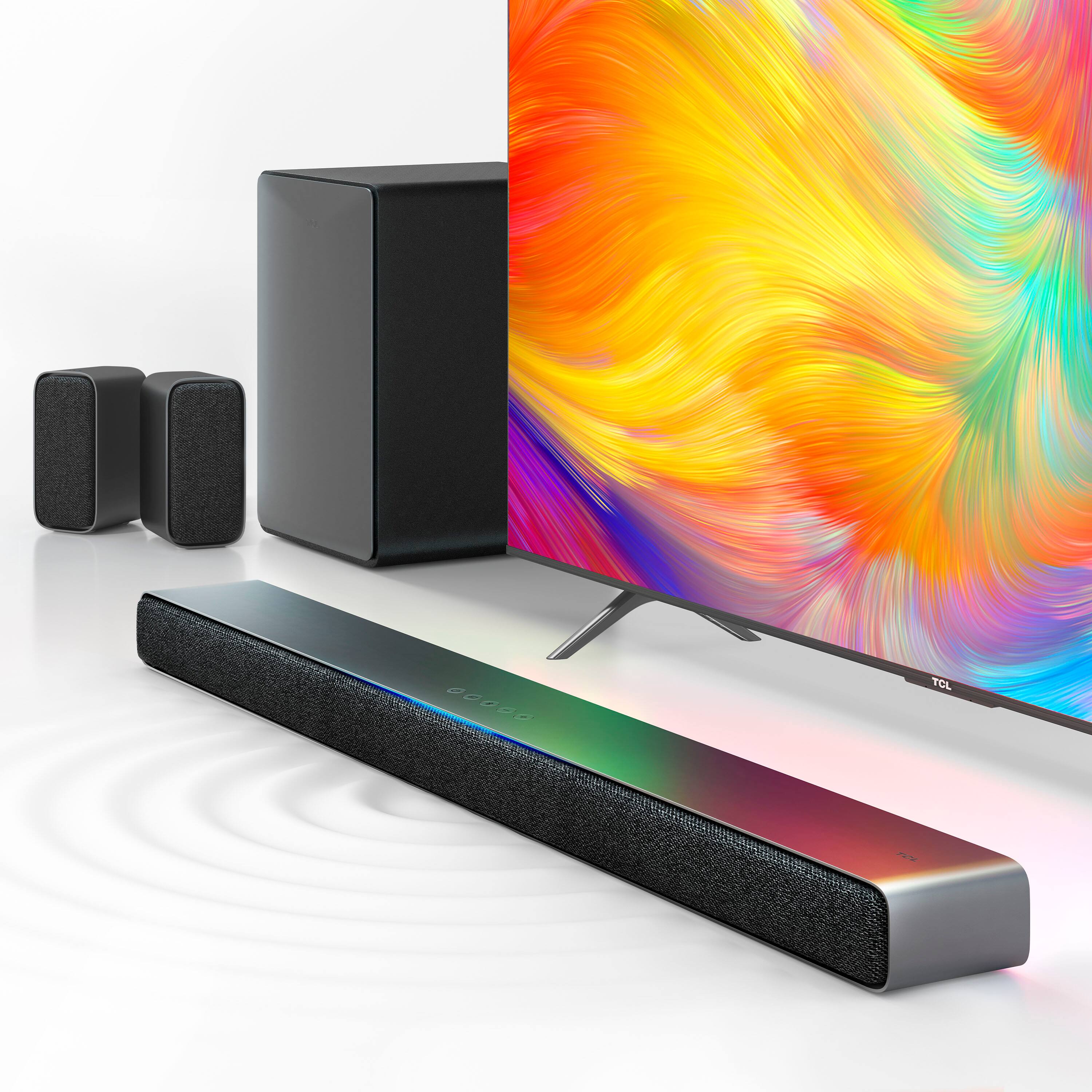 Angle. TCL - Q Class Premium 5.1 Channel Sound Bar - Black.