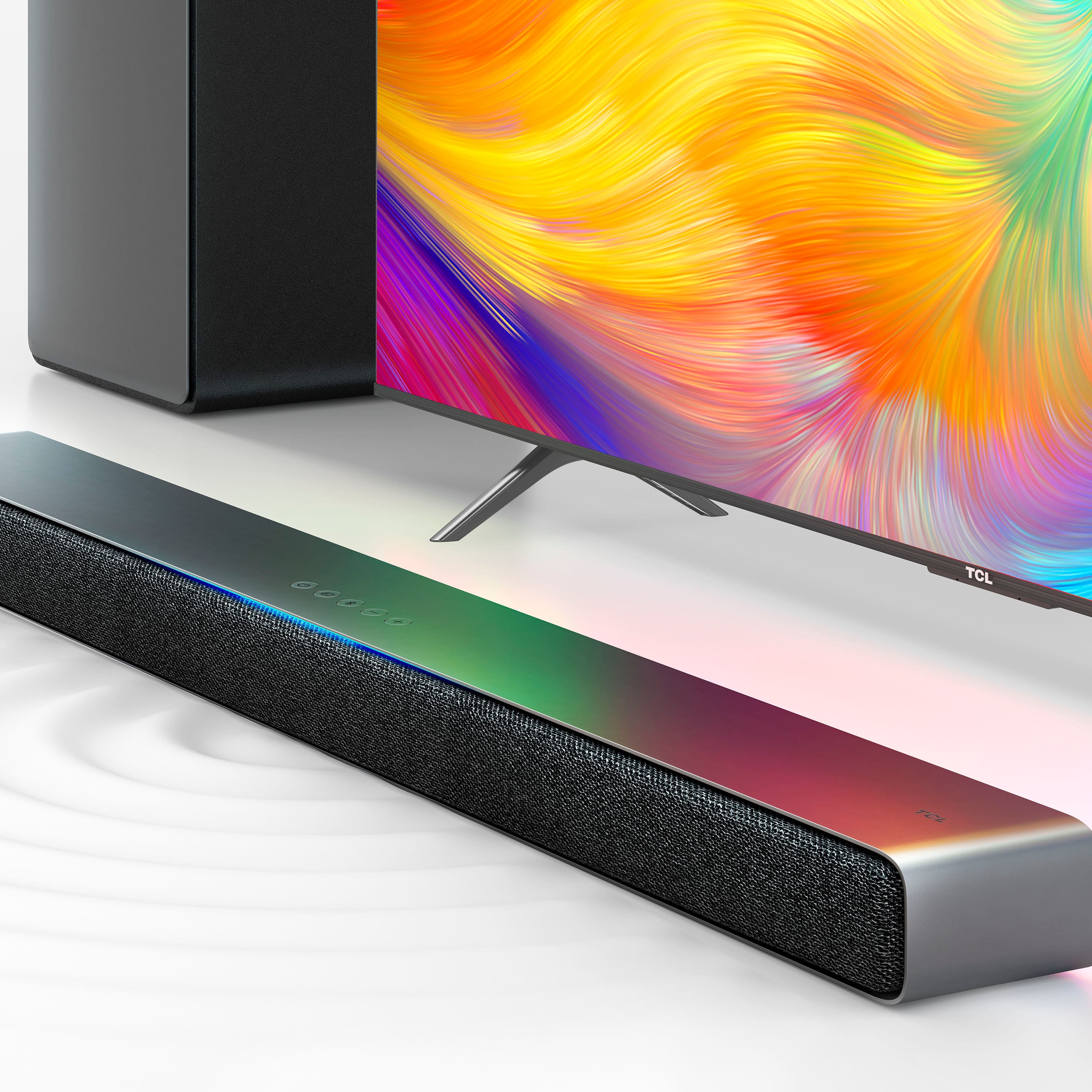 Angle. TCL - Q Class Premium 3.1 Channel Sound Bar - Black.