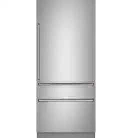 Café - 20.2 Cu. Ft. 3-Door Bottom Freezer Built-In Smart Refrigerator with Convertible Climate Control Drawer - Stainless Steel