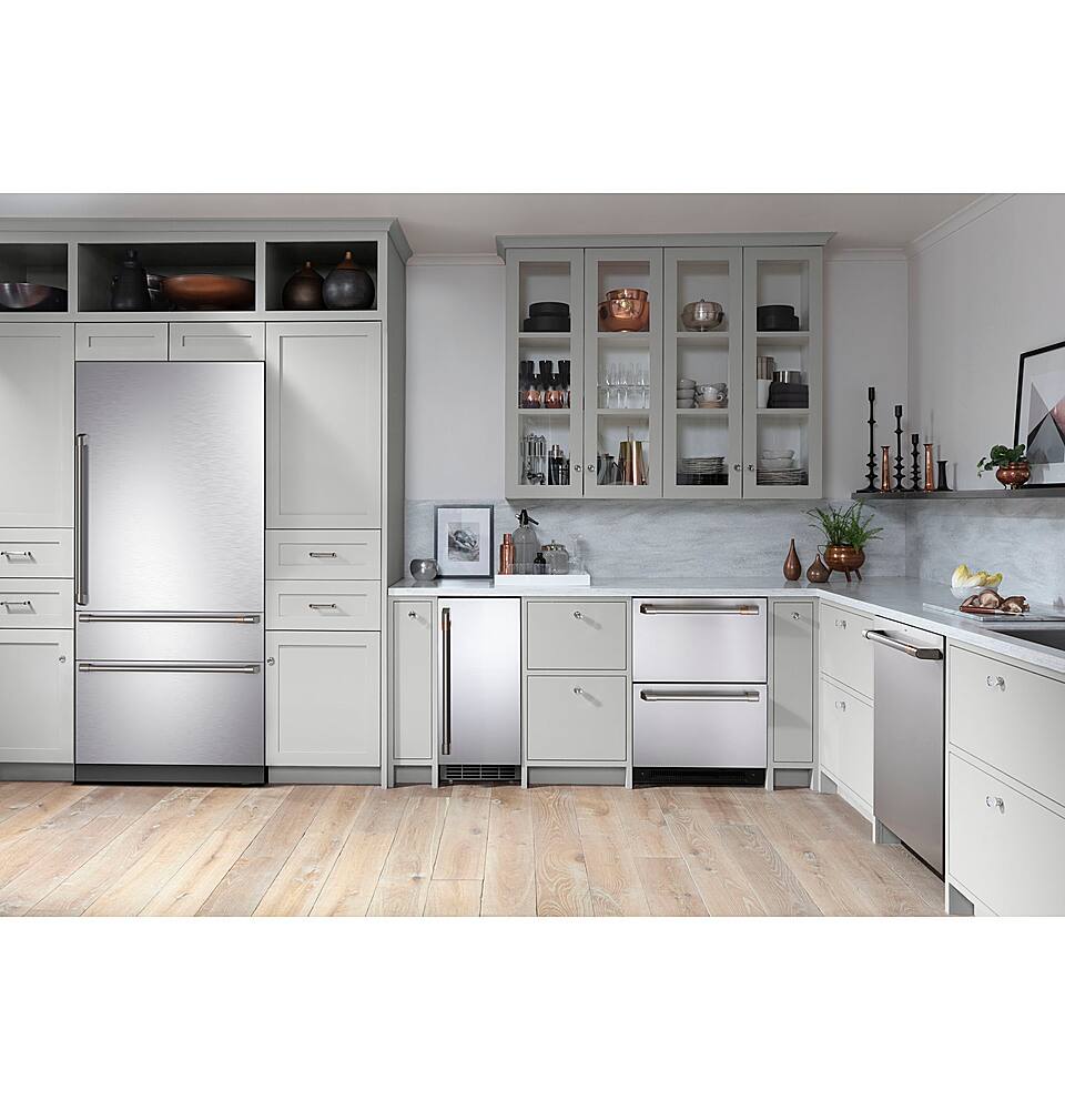 Alt View 5. Café - 20.2 Cu. Ft.Built-In Refrigerator with Bottom Freezer and Wi-Fi - Stainless Steel.