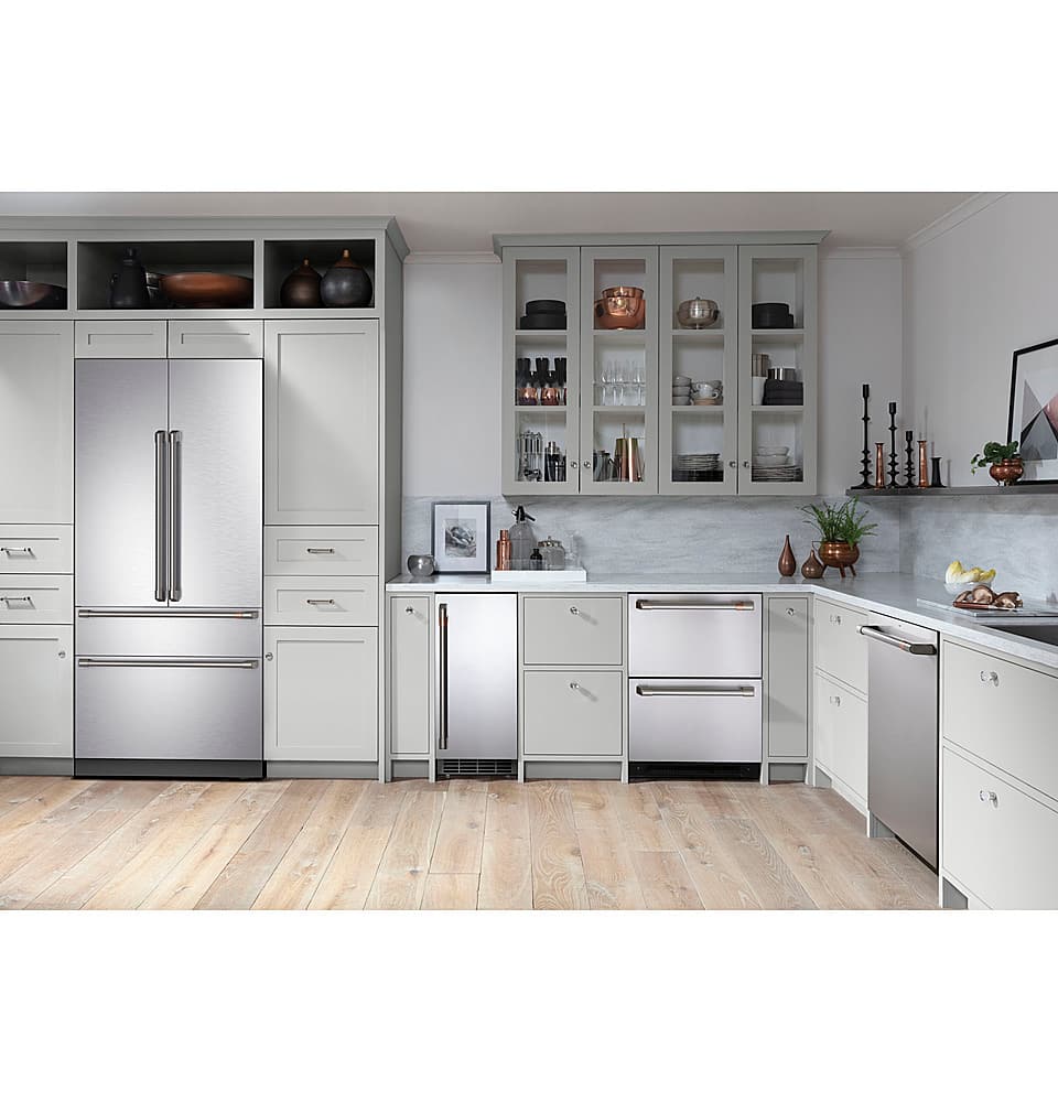 Alt View 11. Café - 20.2 Cu. Ft.Built-In French Door Refrigerator with Bottom Freezer and Wi-Fi - Stainless Steel.