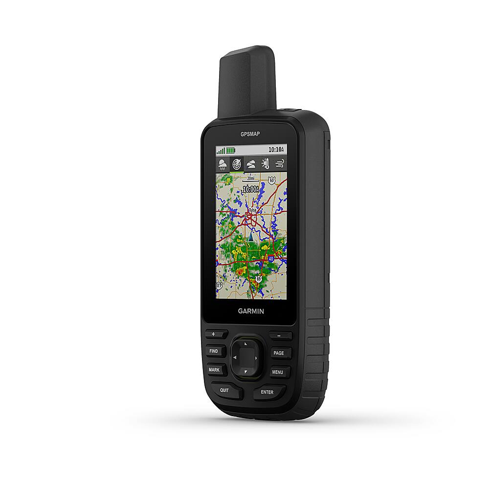 Left. Garmin - GPSMAP 67 3" GPS with Built-In Bluetooth - Black.