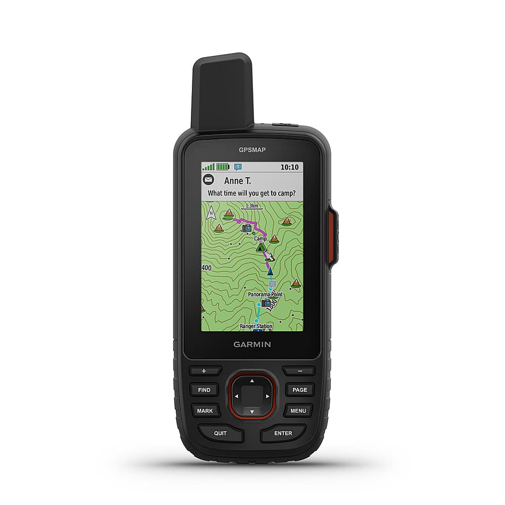 Front. Garmin - GPSMAP 67i 3" GPS with Built-In Bluetooth - Black.