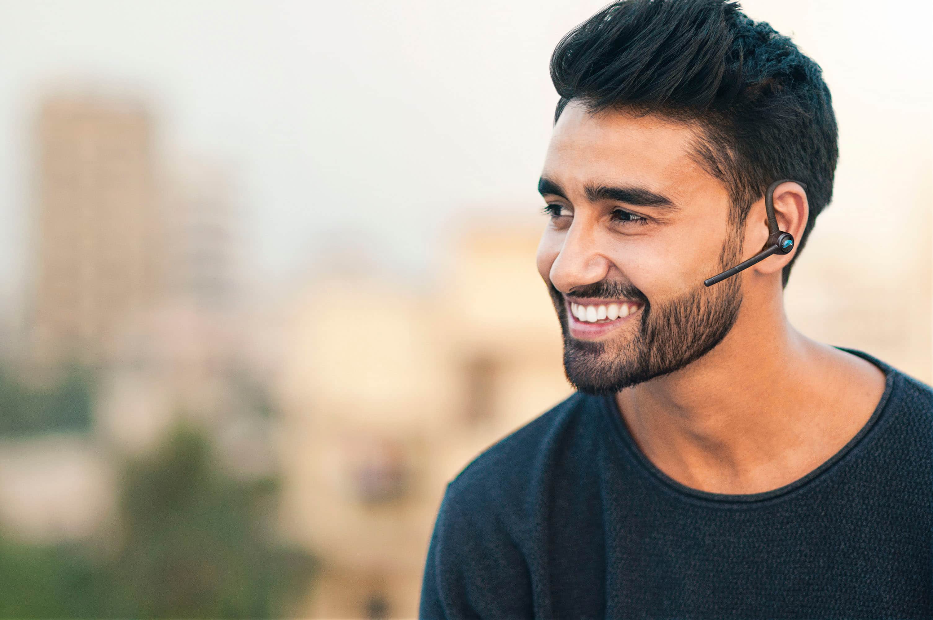 Alt View 13. BlueParrott - M300-XT SE Wireless Bluetooth Mono Headset with 80% Noise-Cancelling Microphone and Lightweight Design - Black.