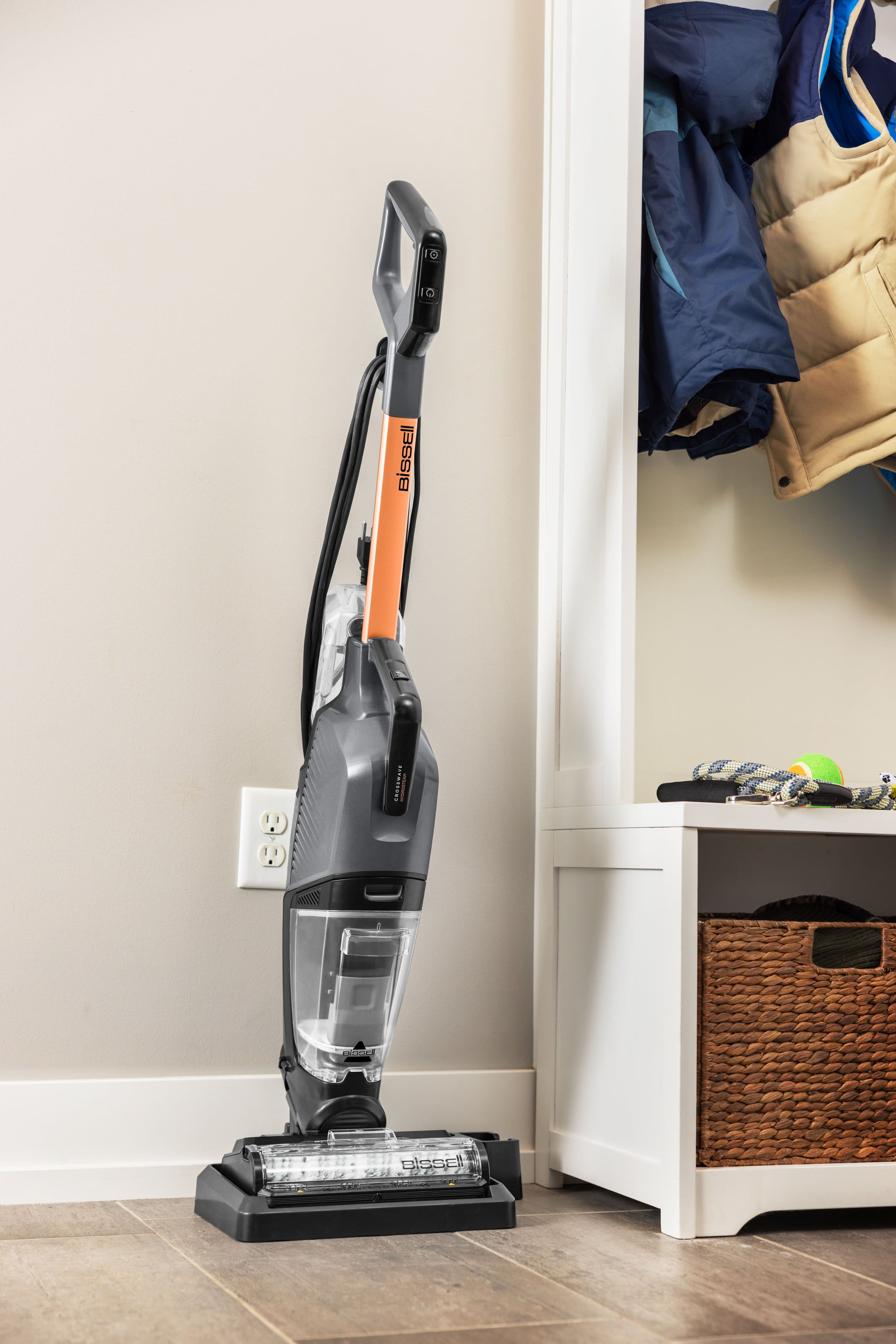 Alt View 17. BISSELL - Crosswave Hydrosteam Corded Wet Dry Vac - Titanium/Cooper Harbor.