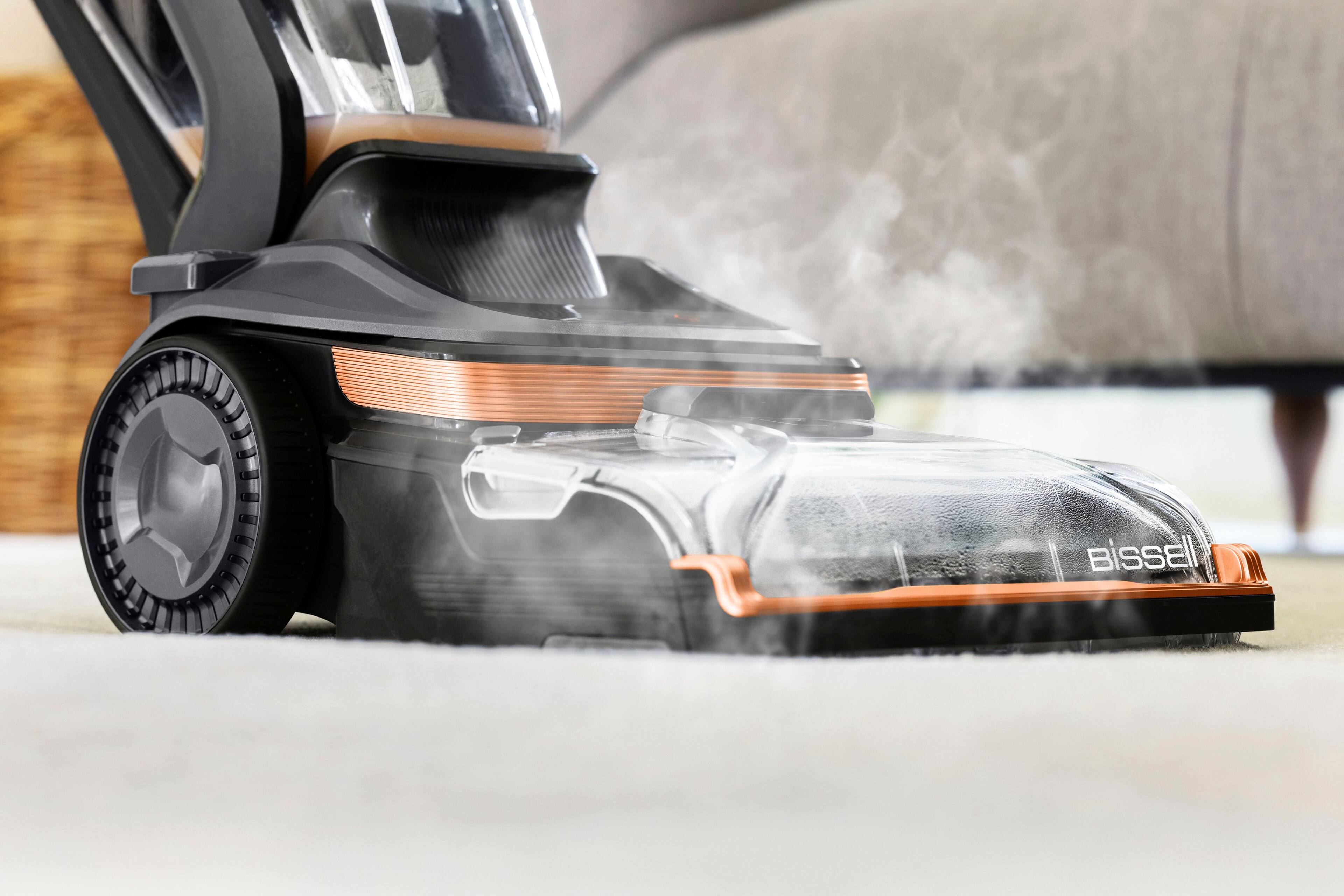 Alt View 11. BISSELL - Revolution Hydrosteam Pet Corded Upright Deep Cleaner - Titanium/Copper Harbor.