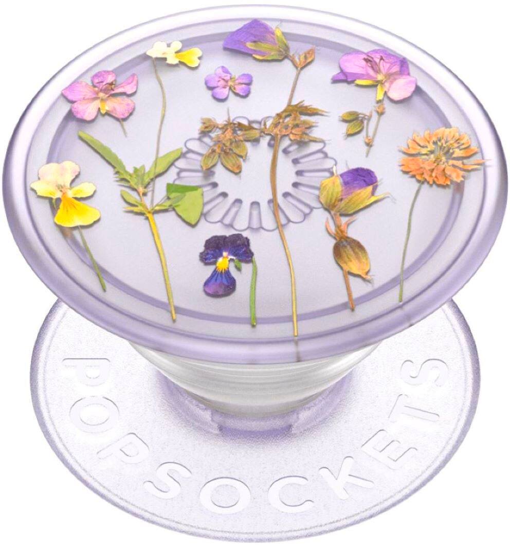 Left. PopSockets - PlantCore Cell Phone Grip & Stand - Purple Fields.