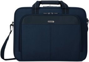 Targus - 15–16” Classic Slim Briefcase - Blue - Front_Zoom