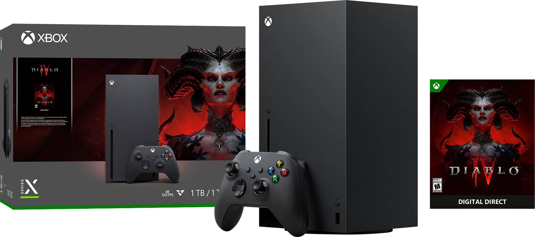 Front. Microsoft - Xbox Series X 1TB Console - Diablo IV Bundle - Black.