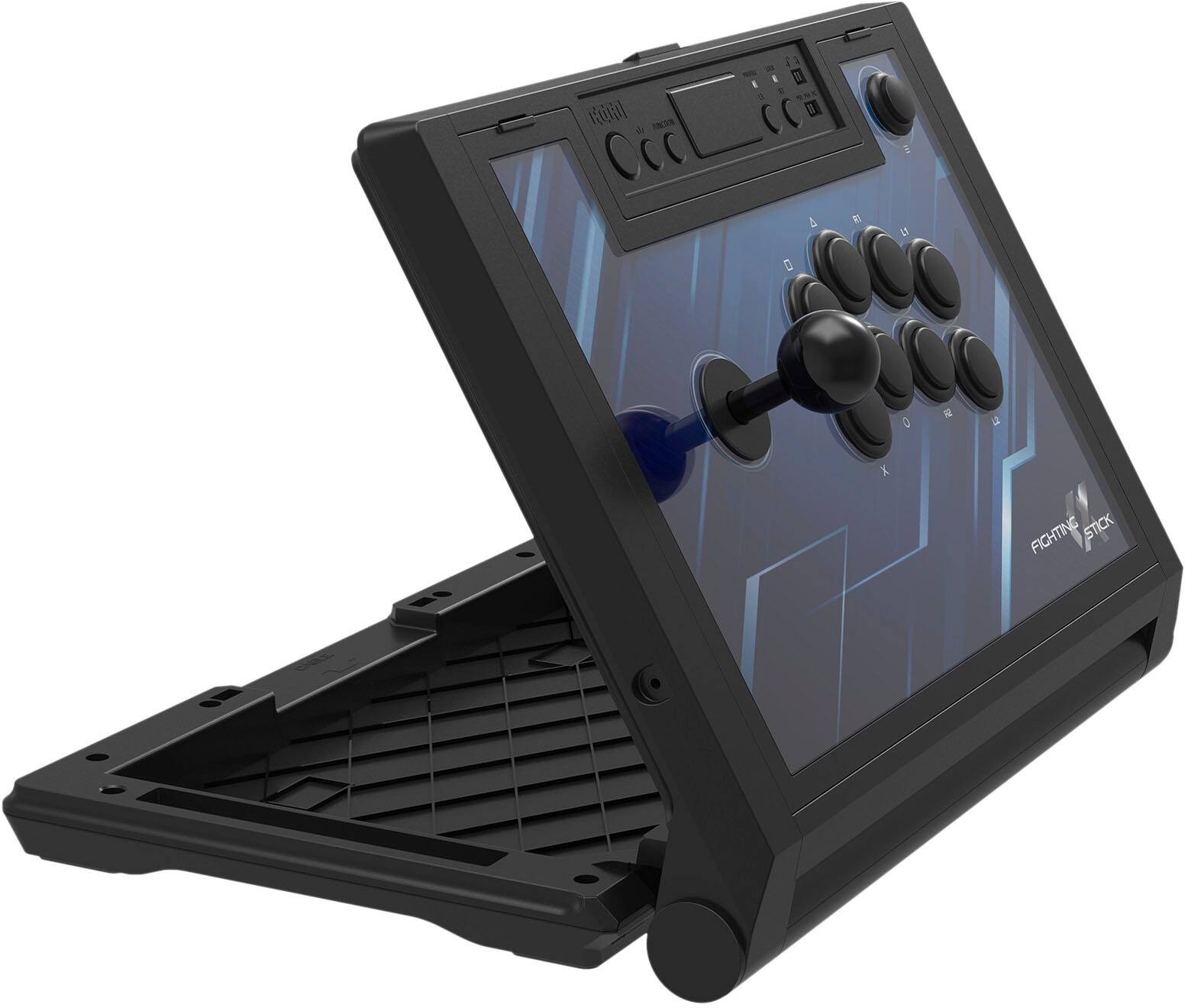 Angle. Hori - Fighting Stick Alpha - Tournament Grade Fightstick for Playstation 5 - Black.