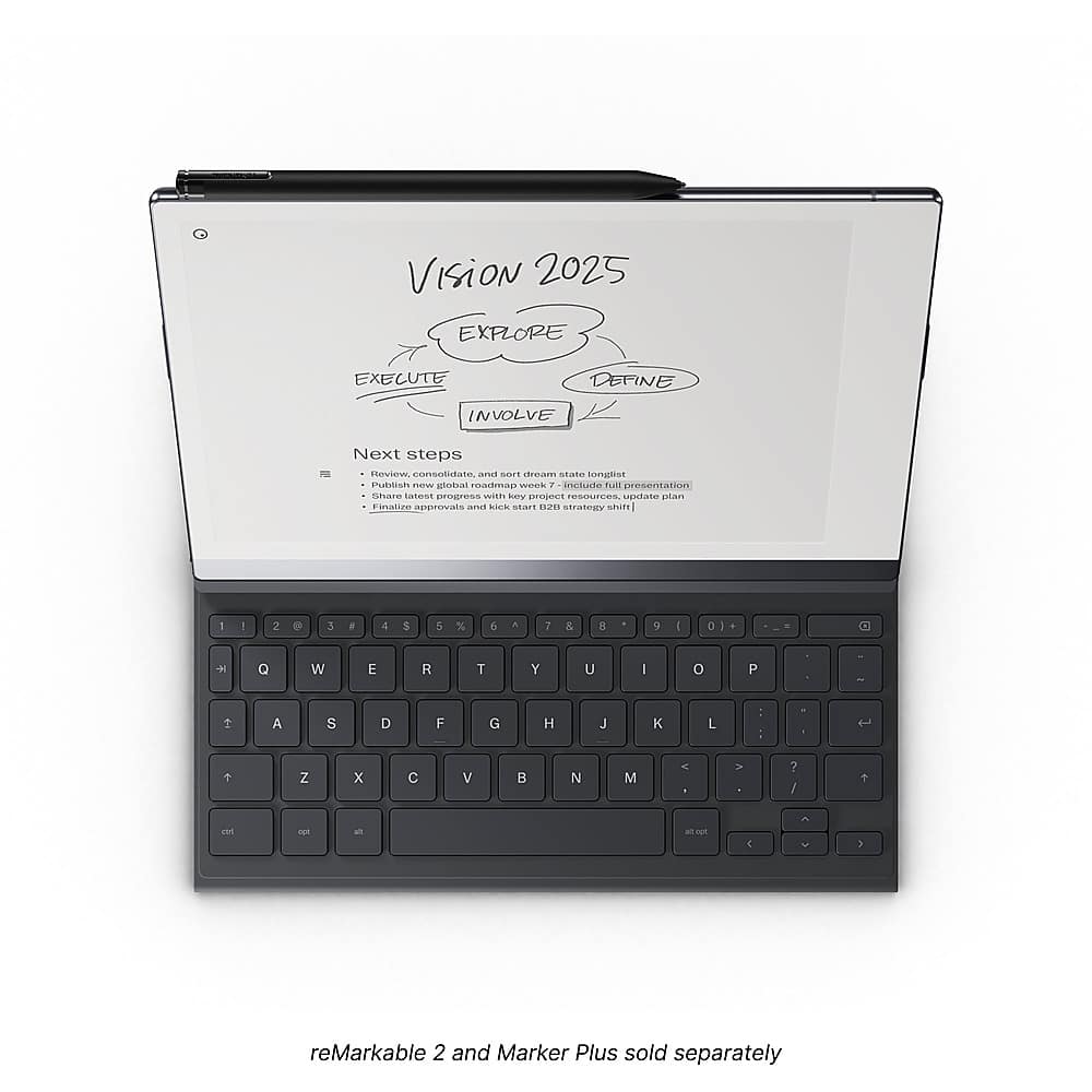 reMarkable - 2 - Type Folio keyboard for your 10.3'' paper tablet - Ink Black - Black Ink - Front_Zoom