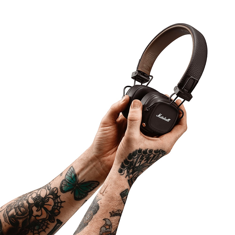 Marshall Major IV Bluetooth Headphone with wireless charging Brown 