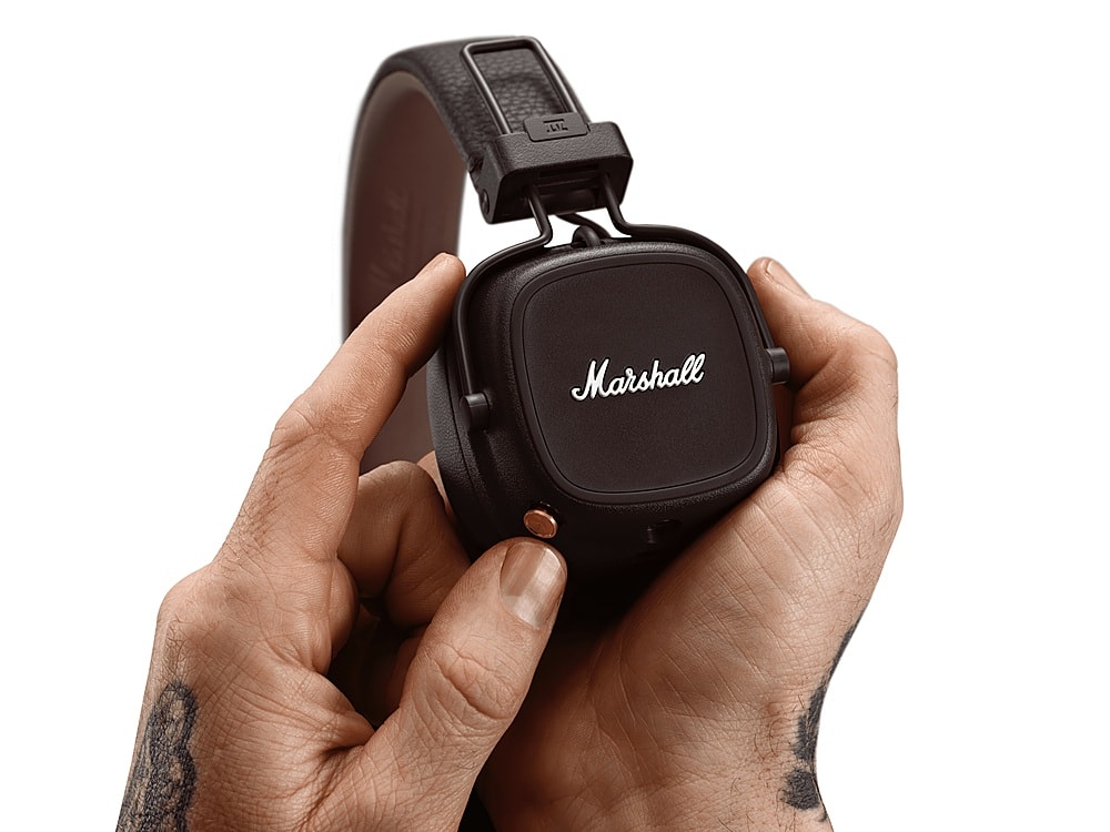 Marshall Major IV Bluetooth Headphone with wireless charging Brown 