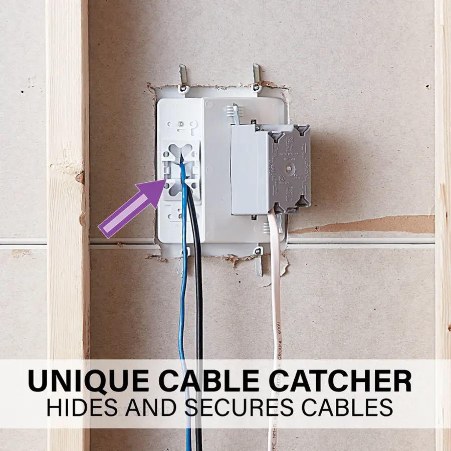 Unique Cable Catcher Hides and Secures Cables.