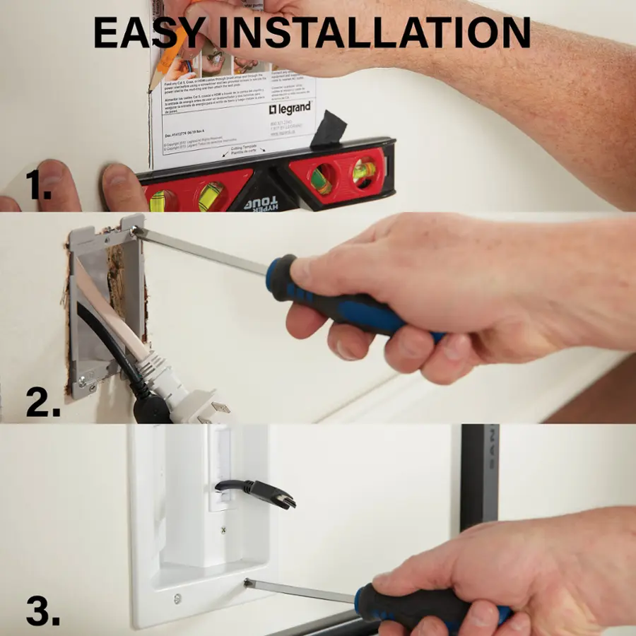 Easy Installation:
1. A person is holding a drill and drilling into a wall.
2. A person is holding a screwdriver and screwing into a wall.
3. A person is holding a hammer and hammering into a wall.

The text on the image is grouped and corrected as follows:

1. Easy Installation:
- A person is holding a drill and drilling into a wall.
- A person is holding a screwdriver and screwing into a wall.
- A person is holding a hammer and hammering into a wall.

2. San:
- A person is holding a drill and drilling into a wall.
- A person is holding a screwdriver and screwing into a wall.
- A person is holding a hammer and hammering into a wall.

3. Tough Hyper:
- A person is holding a drill and drilling into a wall.
- A person is holding a screwdriver and screwing into a wall.
- A person is holding a hammer and hammering into a wall.