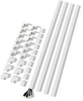 D-Line White Cable Raceway, Medium Cord Cover, White, 39 Inch Channel