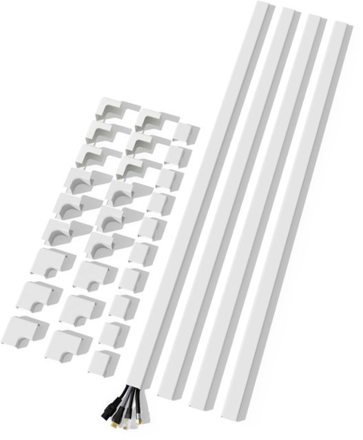 UT Wire 10' Cord Channel for Wall Cover Conceal, Paintable White