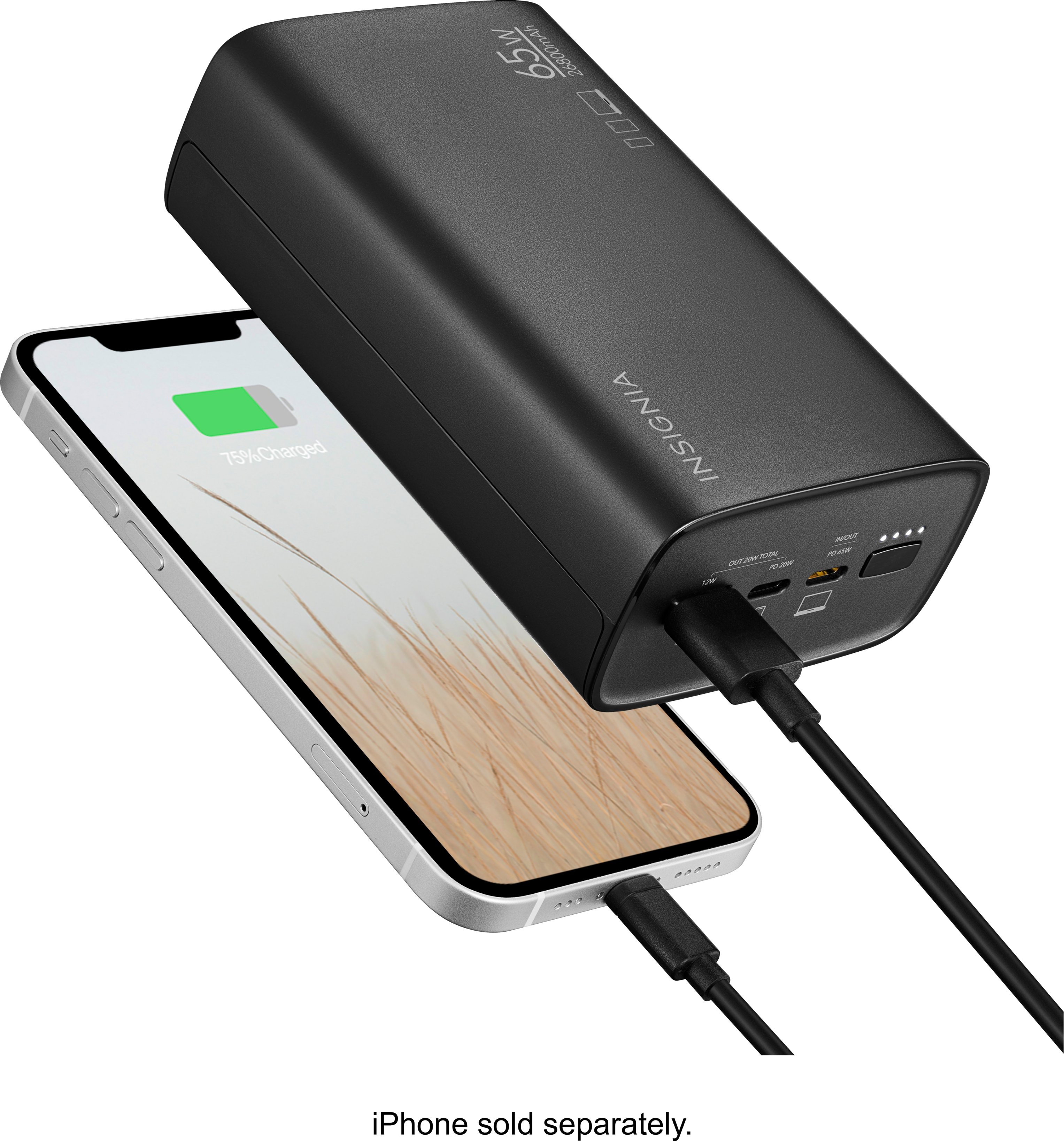 Insignia™ 85W 26,800mAh Portable Charger for Most Laptops, Smartphones,  Tablets and USB Devices NS-PB32785B23B - Best Buy