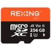 Rexing - 256GB MicroSDXC UHS-3 Full HD Video High Speed Transfer Monitoring SD Card with Adapter
