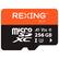 Front. Rexing - 256GB MicroSDXC UHS-3 Full HD Video High Speed Transfer Monitoring SD Card with Adapter - Black.