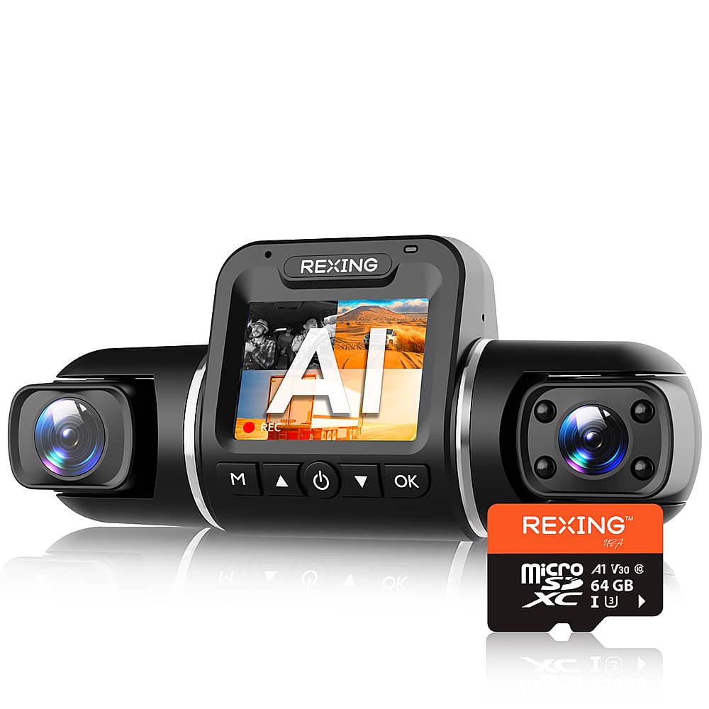 Alt View 15. Rexing - 64GB MicroSDXC UHS-3 Full HD Video High Speed Transfer Monitoring SD Card with Adapter - Black.