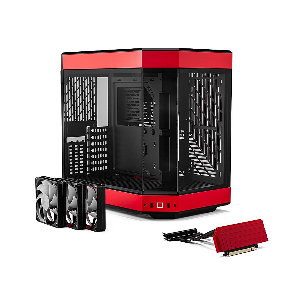 Alt View 14. HYTE - HYTE - Y60 ATX Mid-Tower PC Case - Red.