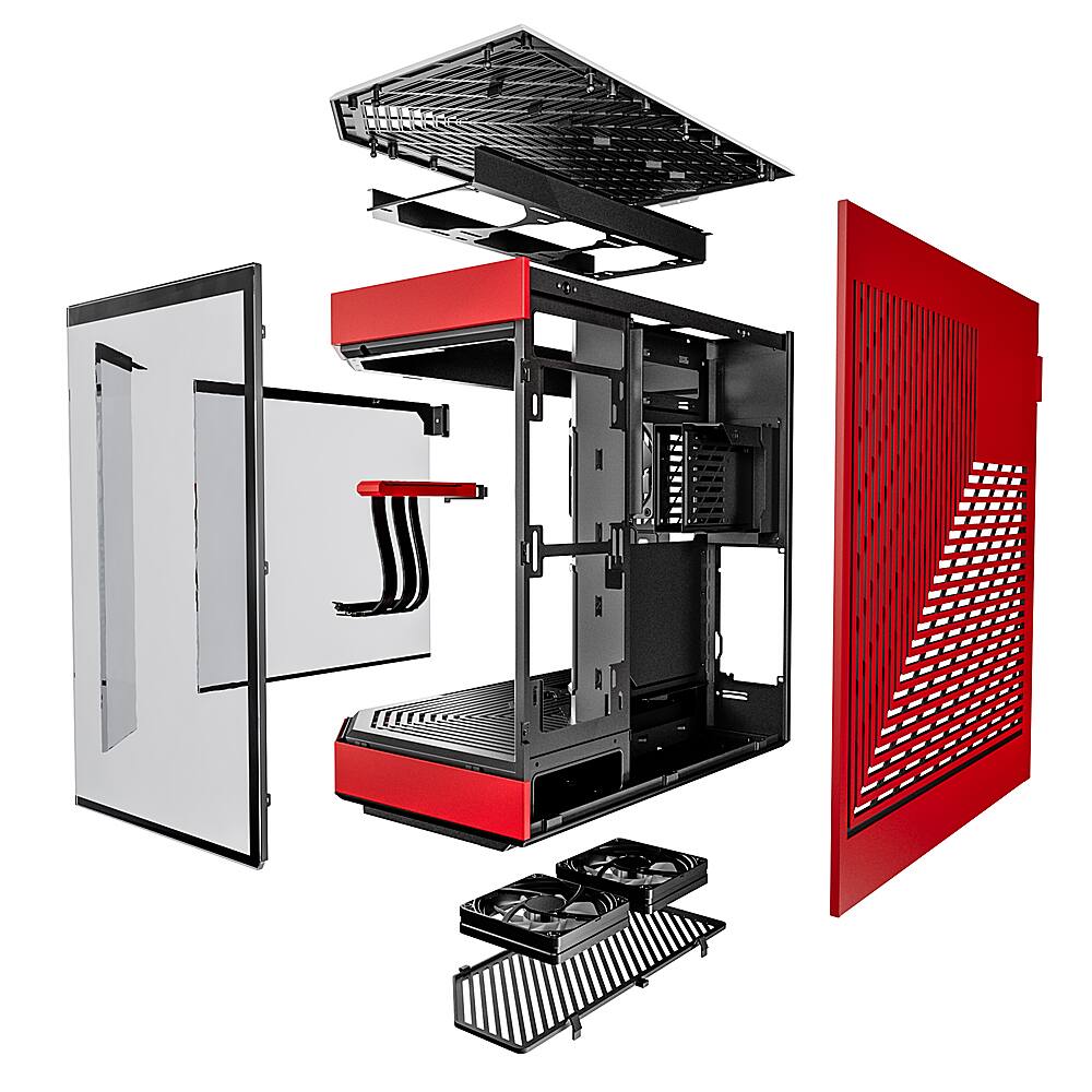 Alt View 15. HYTE - HYTE - Y60 ATX Mid-Tower PC Case - Red.