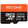 Rexing - 128GB MicroSDXC UHS-3 Full HD Video High Speed Transfer Monitoring SD Card with Adapter