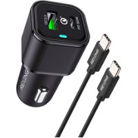 Rexing 78W Vehicle Quick Charger with 1 USB-C & 1 USB Port Compatible with iPhone and Samsung Note