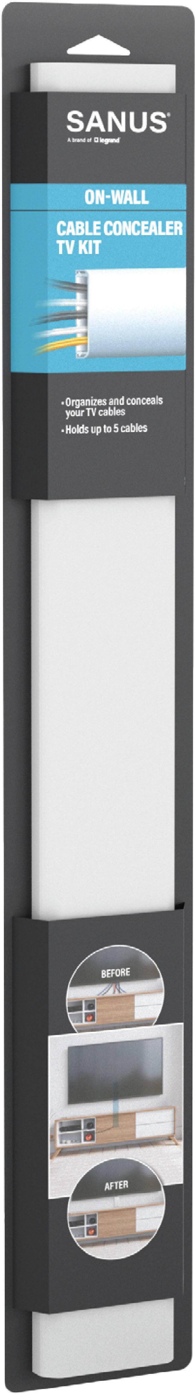 Alt View 15. Sanus - On-Wall Cable Concealer Kit for Mounted TVs - Holds Up to 5 Cables - White.