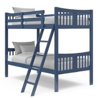Storkcraft - Caribou Solid Hardwood Twin Bunk Bed - Navy - Front_Zoom