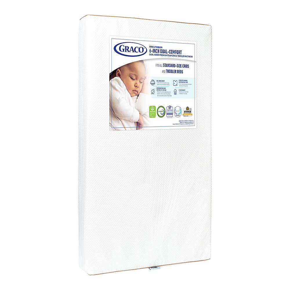4 inch Size Memory Foam Crib Mattress & Toddler Bed Mattress, Fits Standard  Full Size (52x 28), White 