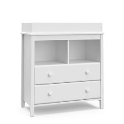 Storkcraft - Alpine 2 Drawer Changing Table Chest - White - Front_Zoom