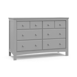 Graco - Benton 6-Drawer Double Dresser - Pebble Gray - Front_Zoom