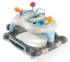 Storkcraft - 3-in-1 Activity Walker and Rocker with Jumping Board with Feeding Tray - Blue - Front_Zoom