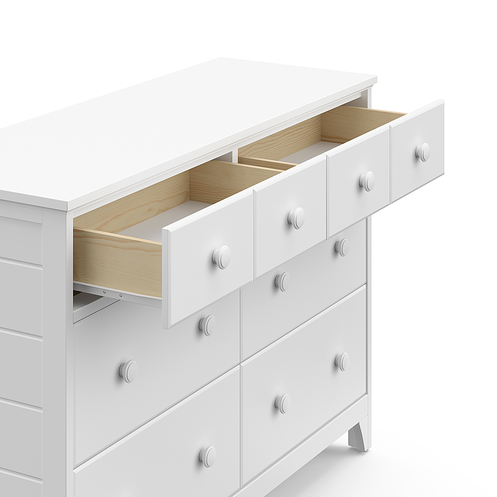 Storkcraft Moss 6 Drawer Double Dresser White 03756101 Best Buy