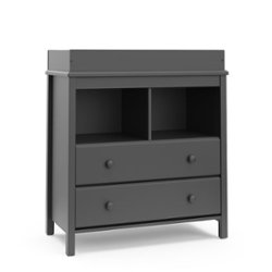 Storkcraft - Alpine 2 Drawer Changing Table Chest - Gray - Front_Zoom