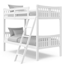 Storkcraft - Caribou Solid Hardwood Twin Bunk Bed - White - Front_Zoom