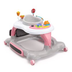 Storkcraft - 3-in-1 Activity Walker and Rocker with Jumping Board with Feeding Tray - Pink - Front_Zoom