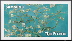 Front. Samsung - 32” Class The Frame QLED Full HD Smart Tizen TV - Black.