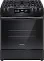 Frigidaire - 30 in. Wide 5 burners 5.1 Cu. Ft. Freestanding Gas Range with Quick Boil Burner - Black
